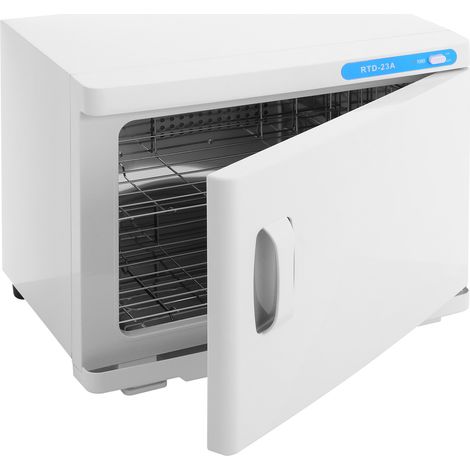 Chauffe-serviettes électrique - 23L - 200W - 70°C - Inox 201 - Blanc - Pour spa, salon beauté, hôtel, maison (1/5)