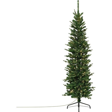 ECD Germany Albero di Natale Verde Slim Artificiale 180 cm con 190 Luci LED (1/5)