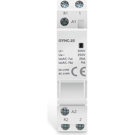 GYHC-25A 1NO+1NC 2P AC230V, IIGYAPA Contactor 25 Amps, Standard Circuit Breaker, DIN Rail Mounting, 2 Poles, 250 Volts (1/5)