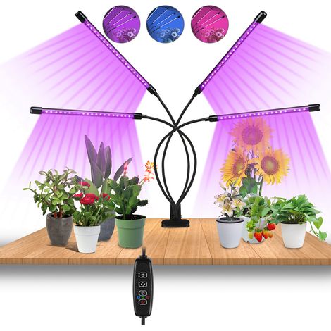 Randaco Lampe de Plante, Lampe de Croissance Lampe Horticole LED pour Plantes à 4 Têtes Lampe, Croissance Spectre Complet (1/5)