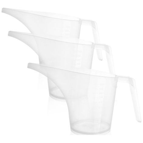 3x Trichterkanne - Gießkanne mit Ausguss - Transparenter Trichter - Messflasche zur Seifenherstellung (1/5)