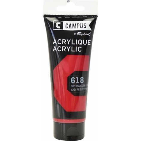 Peinture acrylique 100 ml - Rouge de Cadmium foncé n°618