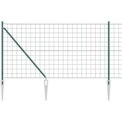 Maison Exclusive - Schweißdrahtzaun mit Spikes 10 x 1,2 m (B x H)