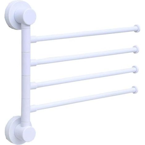 Porte-serviettes pivotant, barre porte-serviettes murale, porte-serviettes pliable, sèche-serviettes rotatif à 180° pour salle de bain et cuisine (1/5)