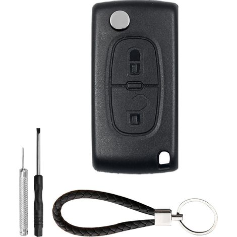 2 Boutons Coque Clé Compatible avec CE0536, boîtier télécommande Coque sans électronique, pour 207 307 3008 5008 Partner et pour C2 C4 C5 C6 C8 (1/5)