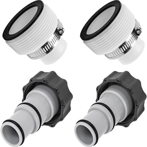 Poolschlauchadapter, 2 Paar Ersatz-Pooladapter, Schlauchadapter für Intex-Pumpe, Anschluss für 32-mm-, 1,5-Zoll- und 1,25-Zoll-Poolschläuche
