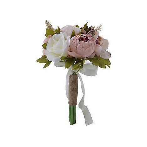 Zeitlose Seidenblumen, Brautstrauß mit realistischen künstlichen Pfingstrosen für einen unvergesslichen Hochzeitstag (1/4)
