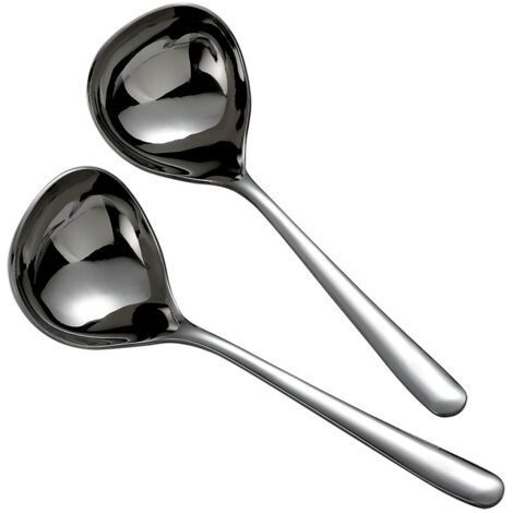 20cm Stainless Steel Soup Spoon with Long Handle, Spice Spoon, Kitchen Utensils, 2 Piece Set