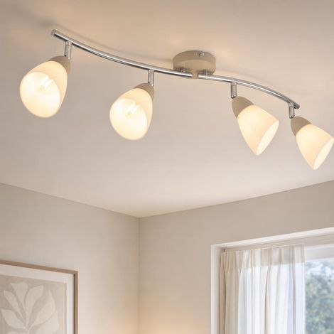 Faretto da soffitto Faretto Lampada da soggiorno Faretto orientabile Sabbia Metallo H 70 cm (1/5)
