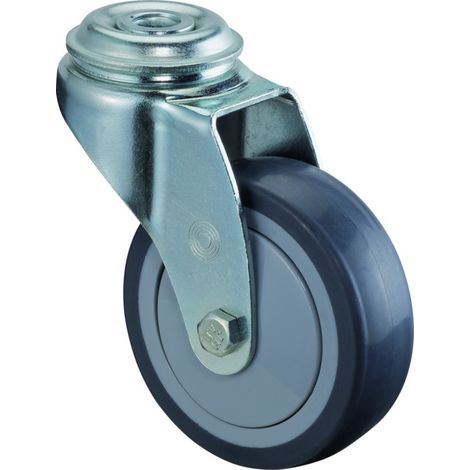 Rouleau de renvoi D. de la roue 75 mm cap. charge 60 kg avec perçage du dos caou