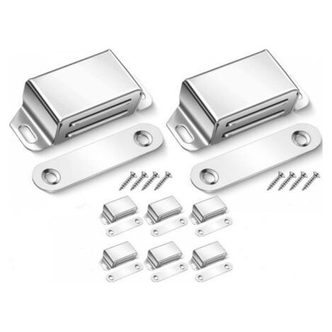 8 Pack Stainless Steel Magnetic Door Catch for Cupboard, Drawer, Kitchen, Bathroom, Cupboard, Drawer, Wardrobe (1/5)