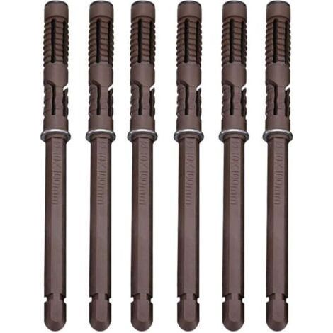 FENOPLASTICA【Lot de 6】Support d'étagère flottante invisible Ø10 x 100 mm - Support robuste et invisible, idéal pour la fabrication d'étagères murales. (1/4)