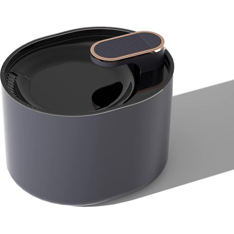 Fontaine à Eau pour Chat, Abreuvoir pour Chat, 3 litres de capacité, silencieuse, avec Filtre, Pompe à Eau, câble USB et Adaptateur UE Inclus (Noir bleuté) (1/5)