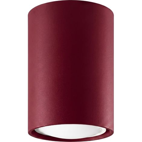 Plafoniere Lagos borgogna 6x10x6cm Acciaio Sollux (1/5)