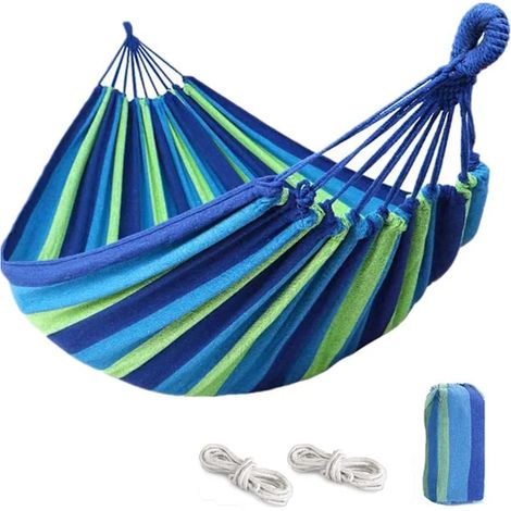 Filiyano-Hamac en toile 280 x 150 cm, longueur totale 280 cm, charge maximale 300 kg, confortable