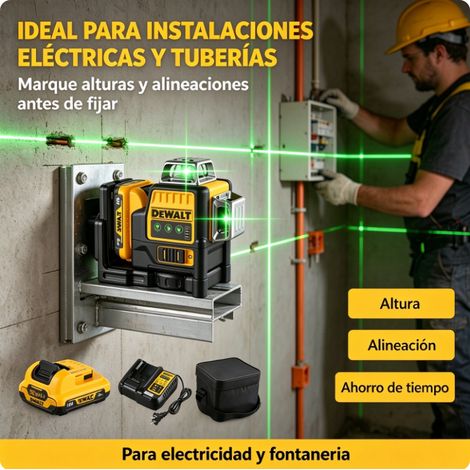 DEWALT DW089LG Nivel Láser Verde 360 Autonivelante  Batería 12V + Cargador (1/4)
