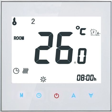 Thermostat, 16A 95-240V Hebdomadaire Programmable Thermostat De Chauffage, Tactile Écran Affichage LCD Écran, Température Contrôleur de La Chambre