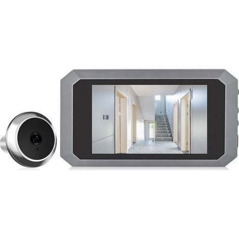 3,97-Zoll-Türspion für Wohnungen, 2-MP-LCD-Digitalkamera, 1080p-Infrarot-Farbmonitor mit 120°-Sichtfeld, integrierter 1400-mAh-Akku, wiederaufladbar über USB-C (1/5)