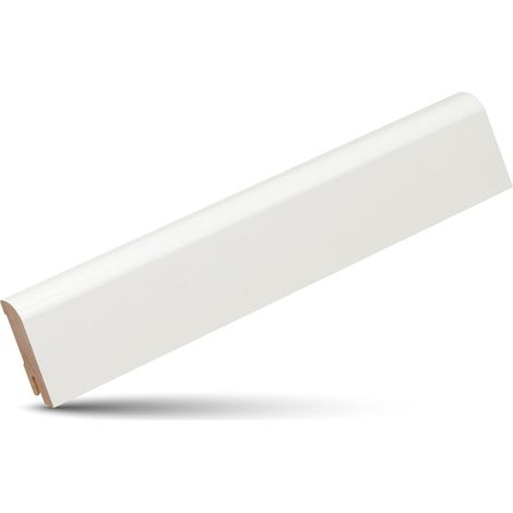 KGM Sockelleiste Oben Rund Kiefer Massivholz RAL9010 18x58mm 2,4m