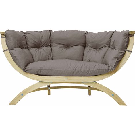 AMAZONAS Loungesofa Siena Due Taupe inkl. Sitzkissen ca. 171,5 x 94 x 67 cm für Haus und Garten
