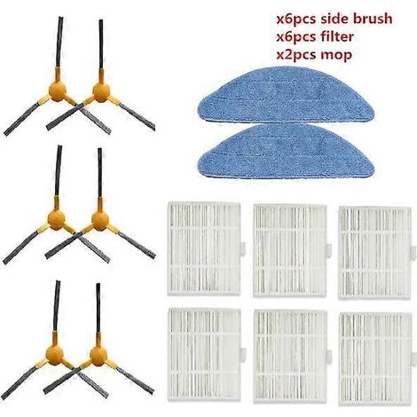 Lingettes de nettoyage, filtre HEPA, brosse latérale pour aspirateur Proscenic 800T, pièces détachées, accessoires de nettoyage de lingettes de nettoyage