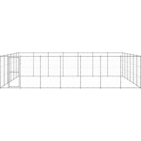 Maison Exclusive - Outdoor-Hundezwinger Verzinkter Stahl 50,82 m² (1/5)