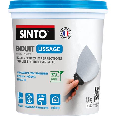 Enduit lissage pâte 1,5kg Blanc SINTO (1/7)