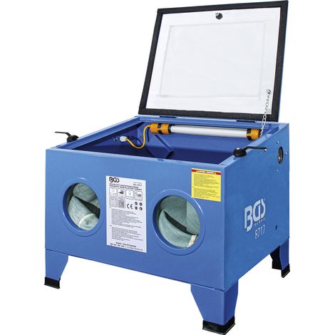 Bgs Technic – Cabine de sablage à air comprimé – Sableuse pneumatique 6.2 bars – Nettoyage pièces métal, bois, vernis – Pistolet avec 4 buses