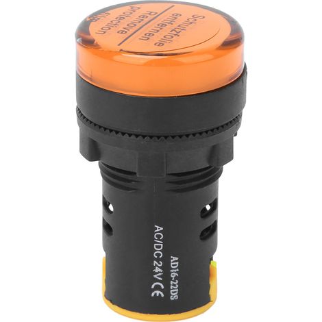 10 lampes témoins lumineuses LED BERM à semi-conducteurs, à économie d'énergie, φ22 mm, 24 V, AD16-22d S (jaune) (1/5)