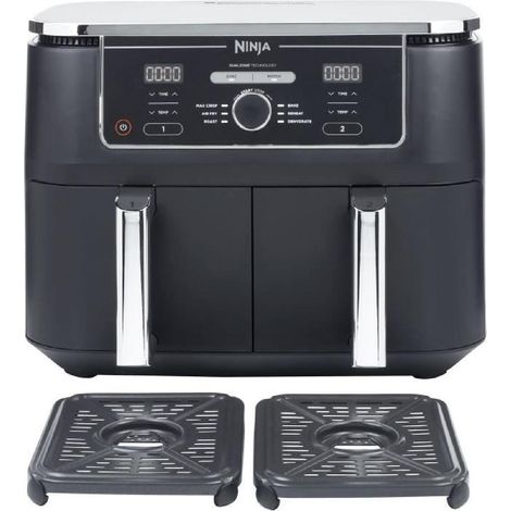 Ninja – AF400EU – Friteuse sans huile 2 compartiments – 6 modes de cuisson – Cuisson jusqu'à 75% plus rapide – Technologie Max Crisp