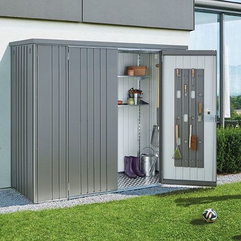 ARMARIO METALICO BIOHORT ALTO JARDIN COLOR GRIS CUARZO METALIZADO 190