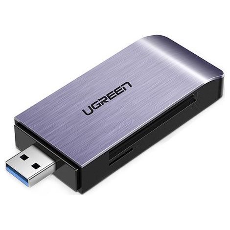 Lettore di schede di memoria SD / micro SD / CF / MS con connettore USB 3.0 - grigio (1/5)