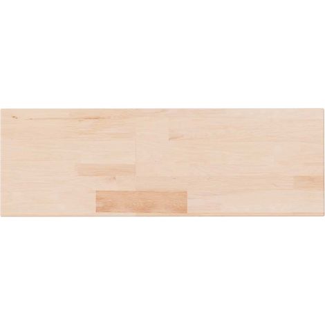 Mensola da Parete Ripiano 60x20x2,5 cm Legno Massello di Rovere Non Trattato (1/5)