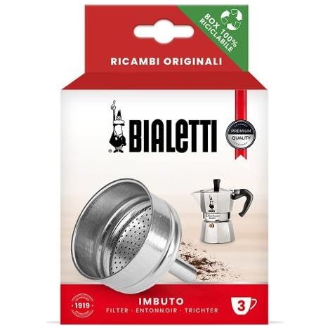 Bialetti filtro ad imbuto 3 tazze tz moka express dama fiammetta ricambio