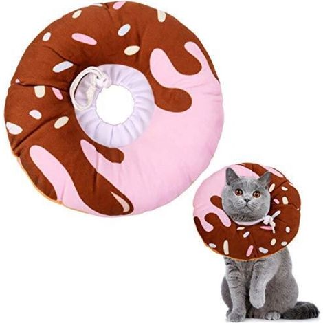 Collerette de Protection pour Chat - Collier de Récupération Souple Anti-Grattage et Anti-Léchage - Confortable et Mignon pour Chiens et Chats (M) (1/5)