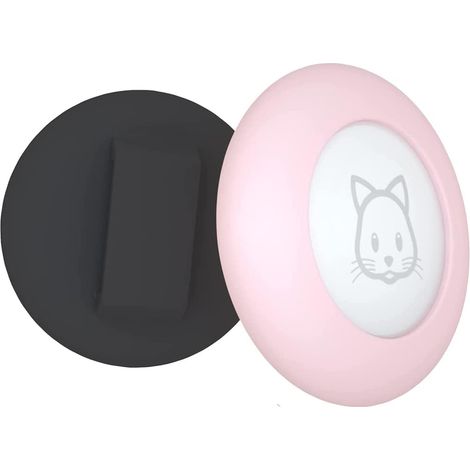 Set mit 2 Katzenhalsbandhaltern – Für AirTag – GPS-kompatibel – Schwarz und Rosa (1/5)