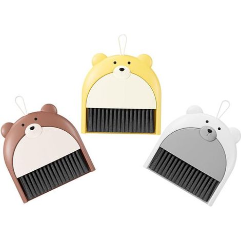 Set di 3 mini paletta e spazzola per bambini e bambine，set compatto e carino per la pulizia della scrivania，ideale per i più piccoli