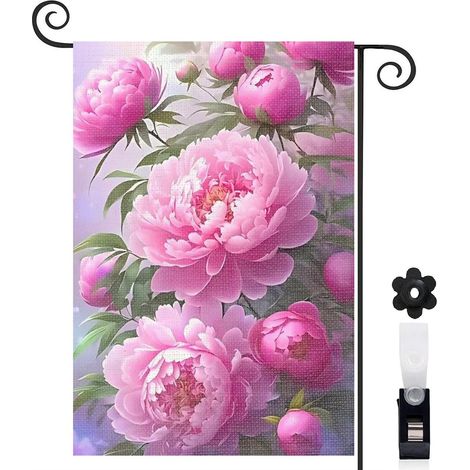 Drapeau de jardin vertical décoration saisonnière toile épaisse double face 30 x 45 cm pour jardin maison (1/5)