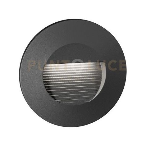 GES2111N- SEGNAPASSI LED 4000K 104LM 3W IP65 ALLUMINIO GRIGIO ANTRACITE E VETRO INCASSO