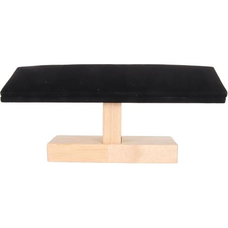 Présentoir de Porte-bracelet pour une Organisation élégante de Bijoux, Design en Bois Massif et Flanelle Noire, Idéal pour la Décoration Intérieure et les Cadeaux (1/5)