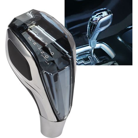 Farbiger LED-Kristall-Schaltknauf für Autos (mit eingebauter Batterie) (Zigarettenanzünderadapter enthalten) (1/5)