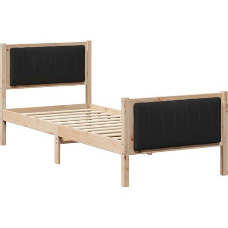 Estructura de cama con cabecera Marrón y negro 80 x 200 cm vidaXL (1/5)