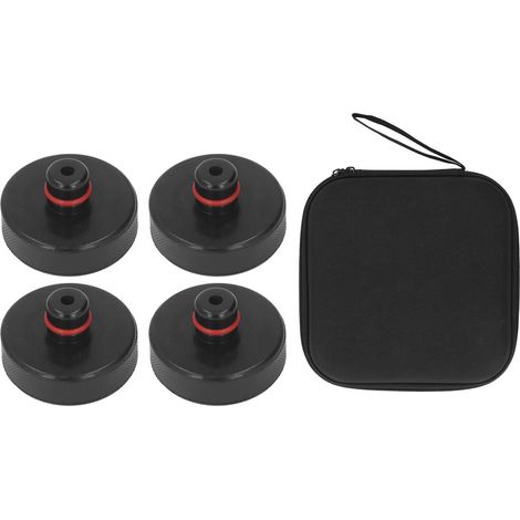 4 Pads de cric en caoutchouc, supports de levage pour Tesla, disques de protection de châssis, accessoires de rail en caoutchouc (1/5)
