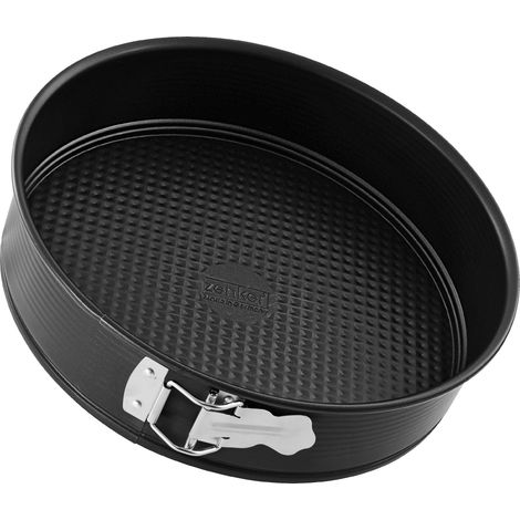 Zenker Teglia apribile Ø 20 cm PURE, stampo da forno con rivestimento antiaderente, stampo rotondo con fondo piatto (colore: nero), quantità: 1 pezzo (1/2)