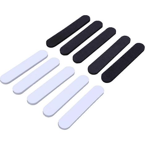 48 bandes adhésives de réduction de taille de chapeau en EVA, 10 noires et 10 blanches.-11X2CM (1/2)