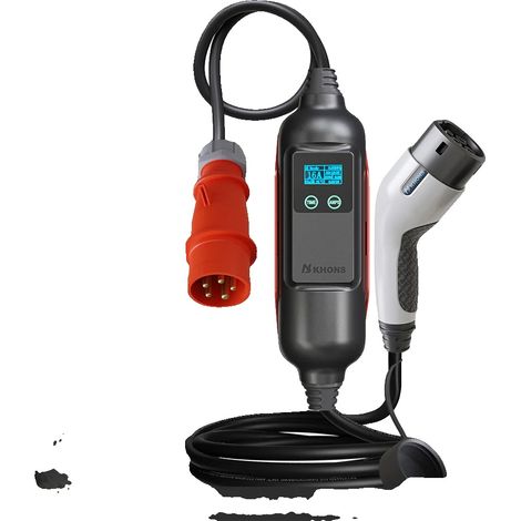 Chargeur Portable pour Véhicules Électriques, Connectivité Wi-Fi, Câble de Charge de 5M, Adaptateur 11KW et 16A (1/2)