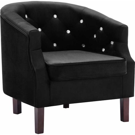 Maison Exclusive - Fauteuil noir velours (1/5)