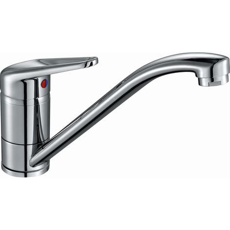 1 Robinet de cuisine, Bec pivotant 360 degrés, Hauteur 184 mm, Montage 1 trou, Tête céramique