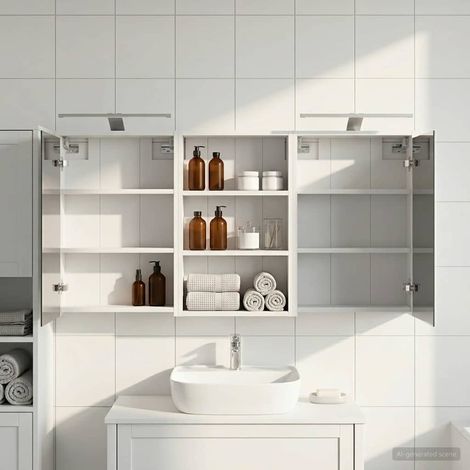 vidaXL  Bathroom Cabinet Set  3 pcs 126 x 16 x 62.5 cm Engineered wood