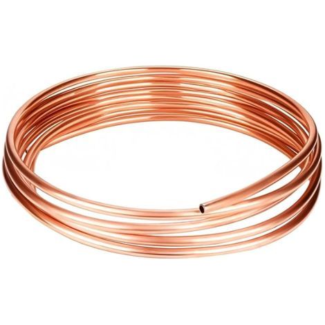 Tuyau flexible en cuivre de 2 mètres, flexible de frein rond en cuivre, diamètre extérieur 4 mm / diamètre intérieur 3 mm (1/5)